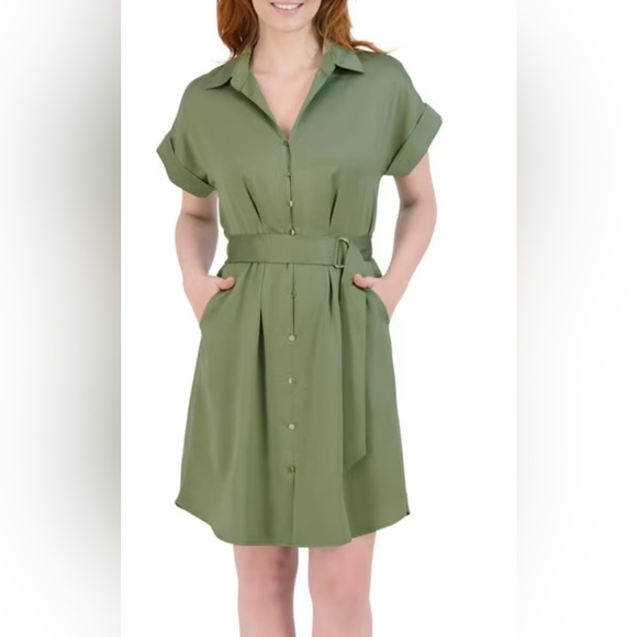 French Connection Dresses & Skirts - NWT French Connection Size M  Short Shirt‎ Dress Olive